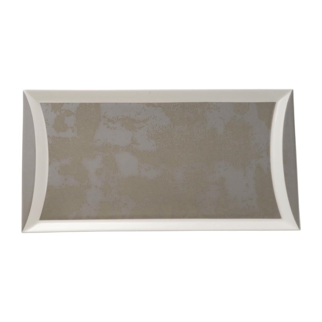 Royal Crown Derby Crushed Velvet Grey Rectangle Trays 320x160mm (6 Pack)