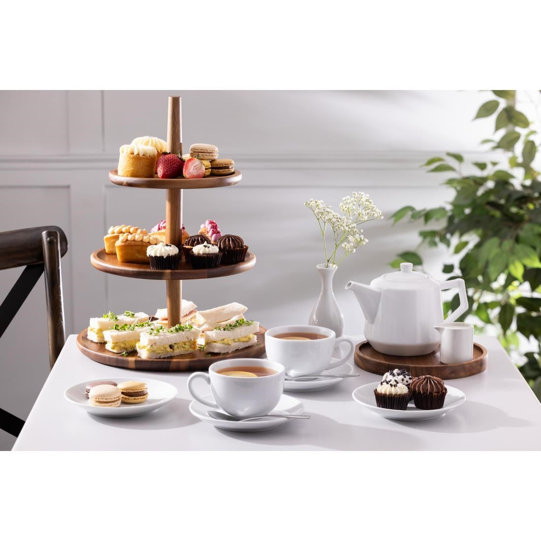 Olympia Acacia 3-Tier Stand 305(Ø) x 395(H)mm