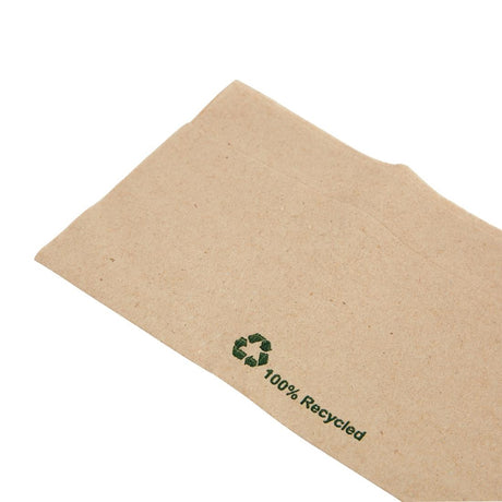 Fiesta Recyclable Recycled Lunch Napkin Kraft 32x30cm 1ply Dispenser Fold (6000 Pack)