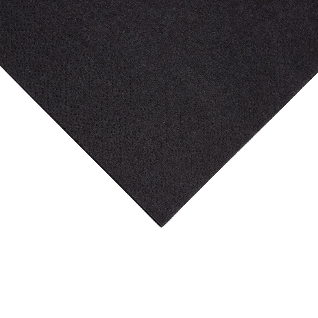 Fiesta Recyclable Cocktail Napkin Black 24x24cm 2ply 1/4 Fold (4000 Pack)