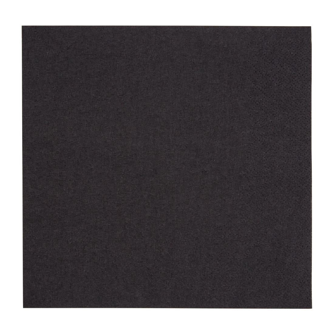Fiesta Recyclable Lunch Napkin Black 33x33cm 2ply 1/4 Fold (2000 Pack)