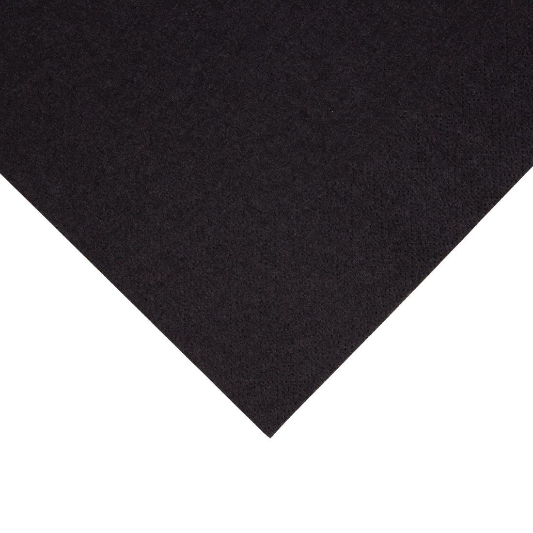 Fiesta Recyclable Lunch Napkin Black 33x33cm 2ply 1/4 Fold (2000 Pack)
