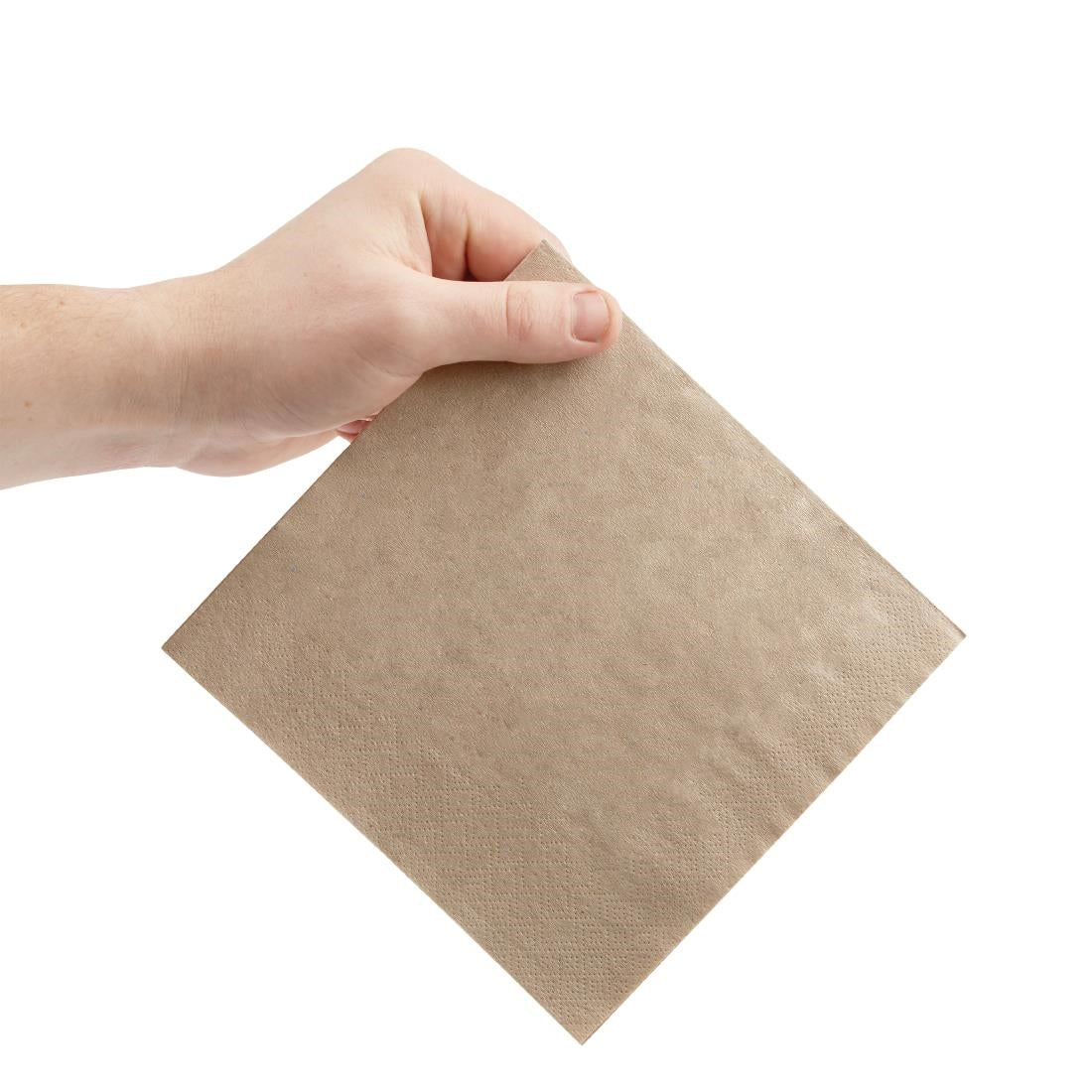 Fiesta Recyclable Recycled Lunch Napkin Kraft 33x33cm 2ply 1/4 Fold (2000 Pack)