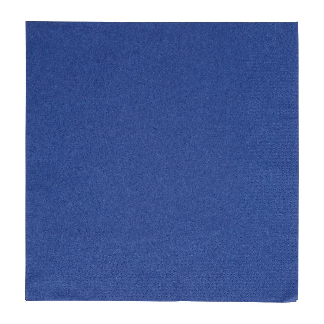 Fiesta Recyclable Dinner Napkin Dark Blue 40x40cm 2ply 1/4 Fold (2000 Pack)