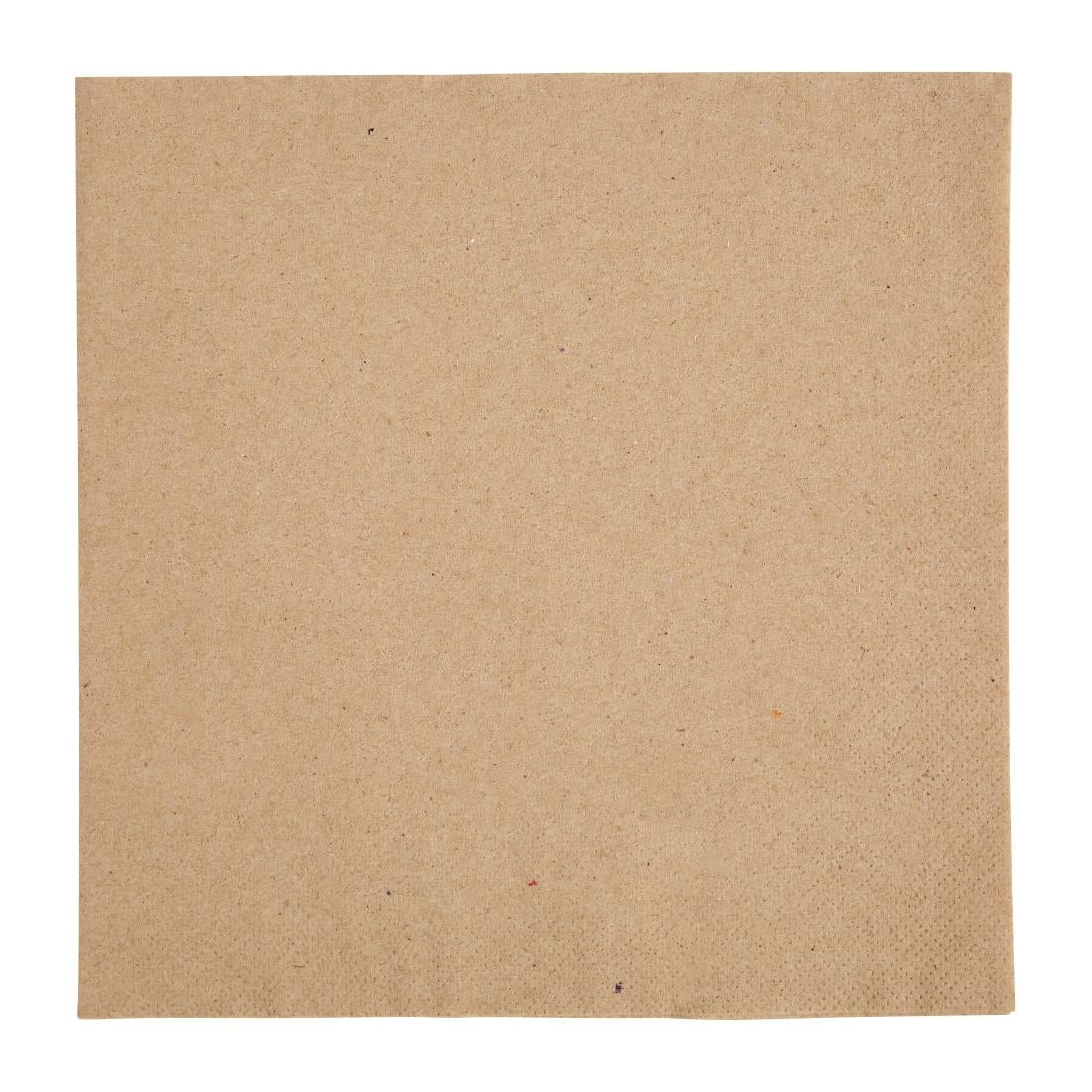 Fiesta Recyclable Recycled Dinner Napkin Kraft 40x40cm 2ply 1/4 Fold (2000 Pack)