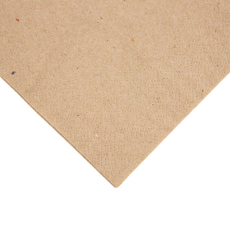 Fiesta Recyclable Recycled Dinner Napkin Kraft 40x40cm 2ply 1/4 Fold (2000 Pack)