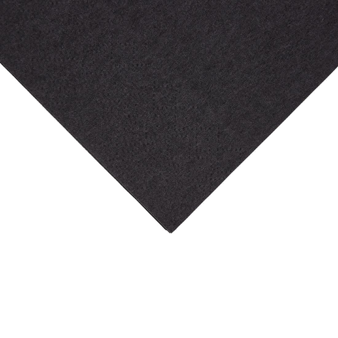 Fiesta Recyclable Dinner Napkin Black 40x40cm 2ply 1/8 Fold (2000 Pack)