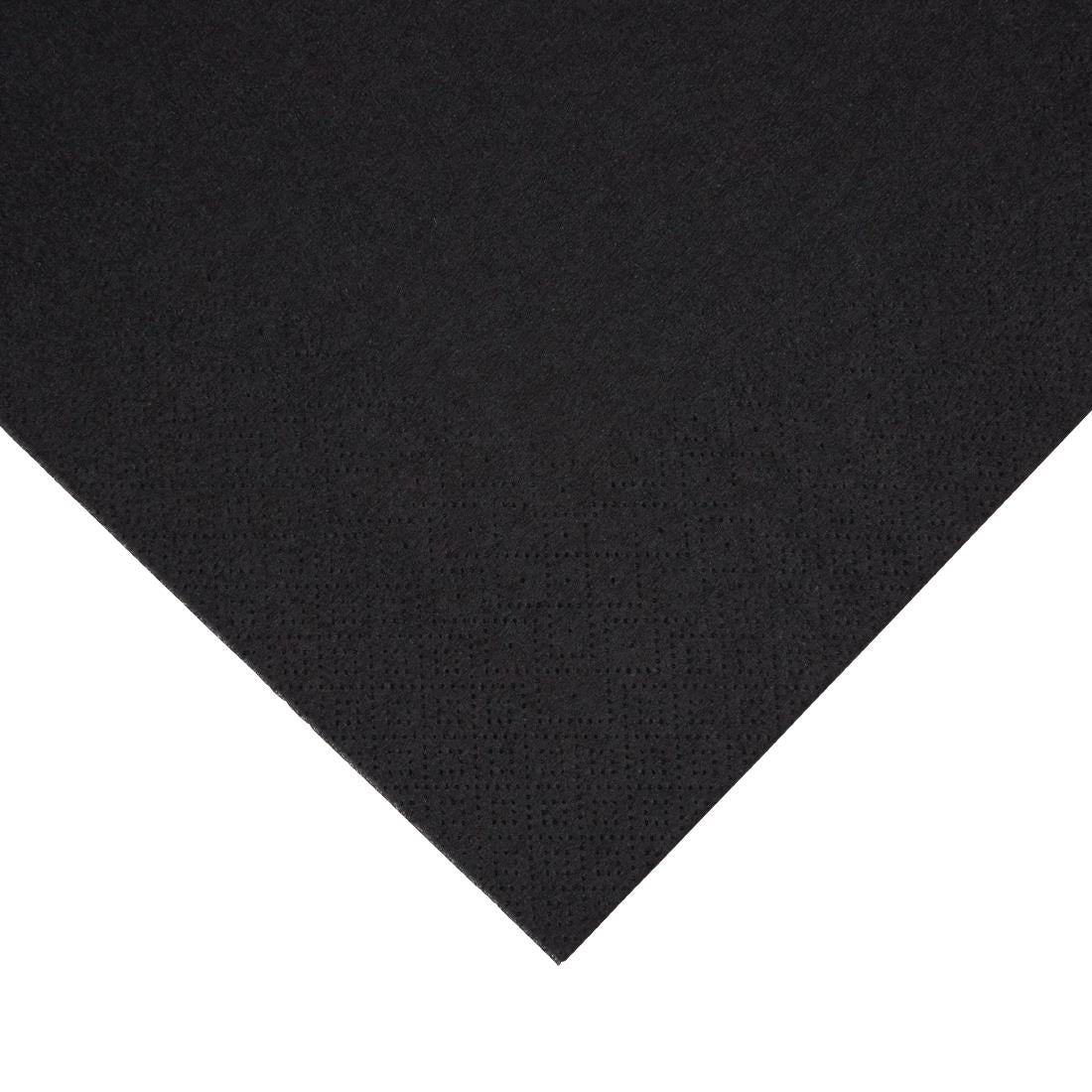Fiesta Recyclable Dinner Napkin Black 40x40cm 3ply 1/4 Fold (1000 Pack)