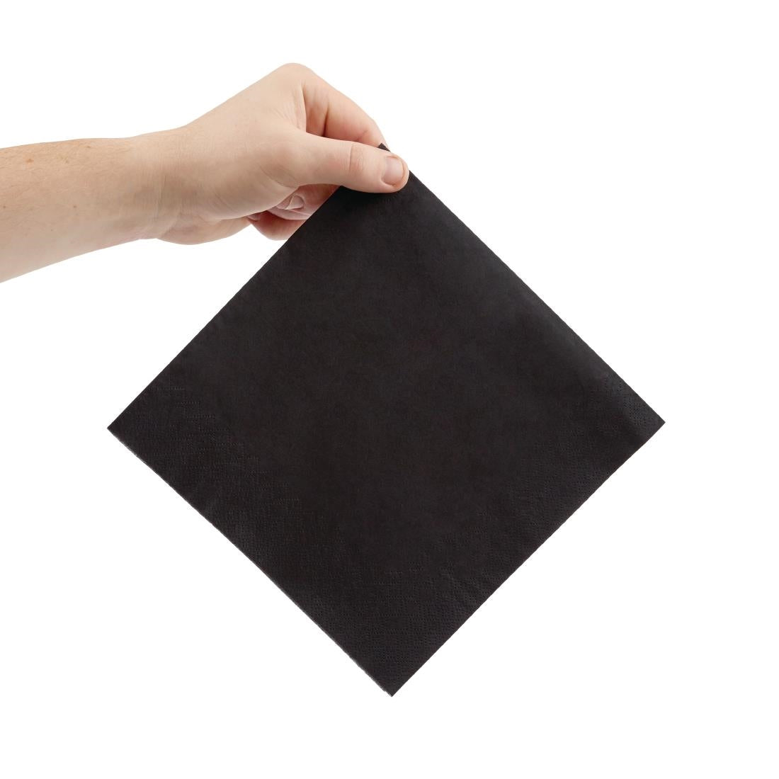 Fiesta Recyclable Dinner Napkin Black 40x40cm 3ply 1/4 Fold (1000 Pack)
