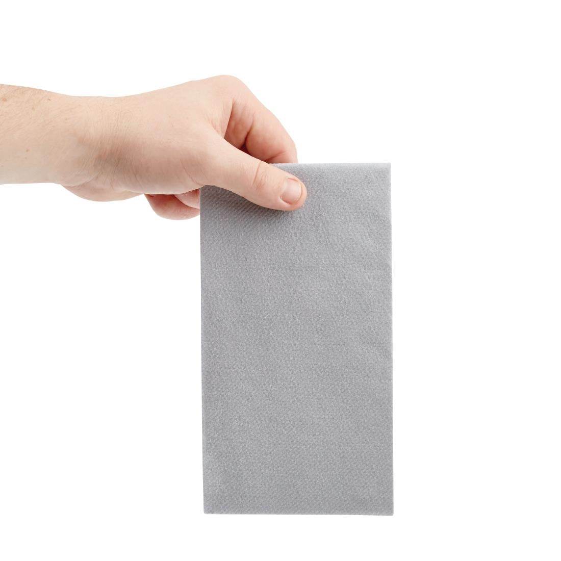 Fiesta Recyclable Premium Tablin Dinner Napkin Grey 40x40cm Airlaid 1/8 Fold (500 Pack)