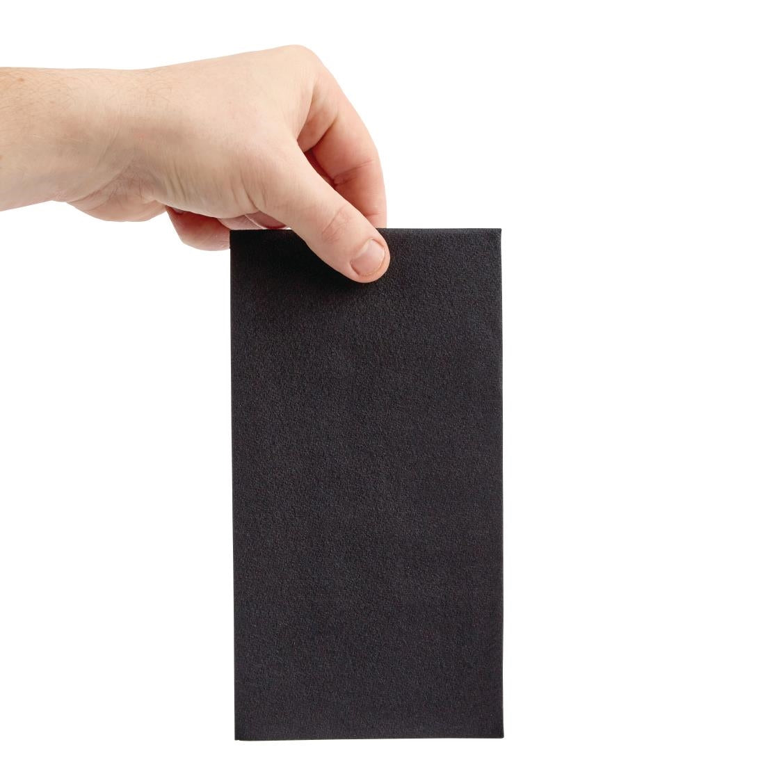 Fiesta Recyclable Premium Tablin Dinner Napkin Black 40x40cm Airlaid 1/8 Fold (500 Pack)