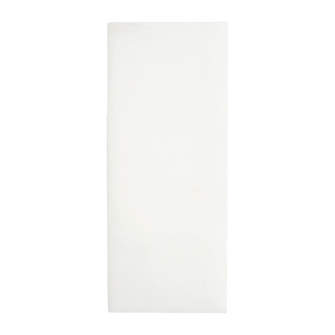 Fiesta Recyclable Premium Tablin Dinner Napkin White 48x40cm Airlaid Pocket Fold (400 Pack)