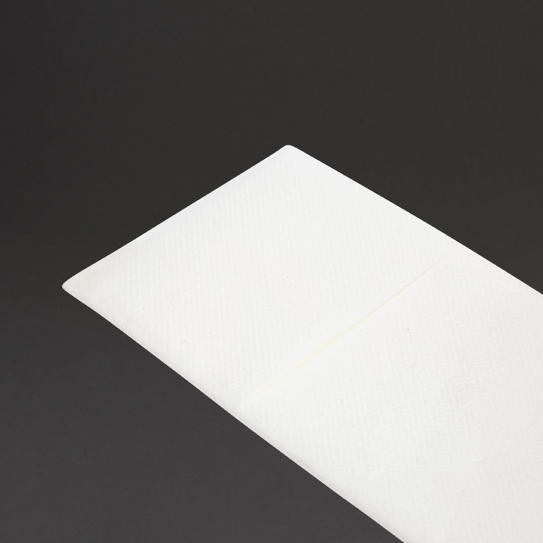 Fiesta Recyclable Premium Tablin Dinner Napkin White 48x40cm Airlaid Pocket Fold (400 Pack)