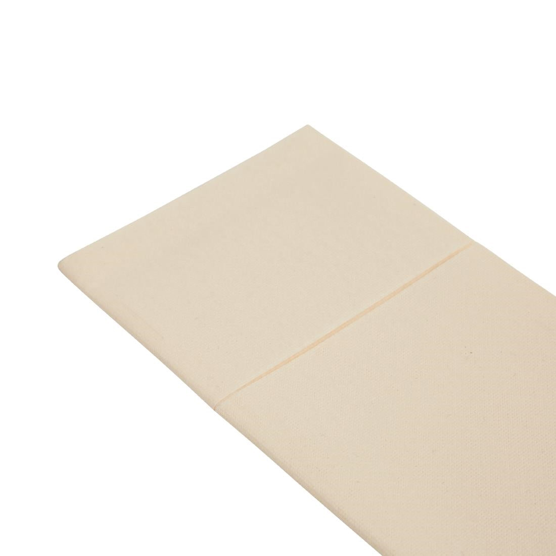 Fiesta Recyclable Premium Tablin Dinner Napkin Cream 48x40cm Airlaid Pocket Fold (400 Pack)