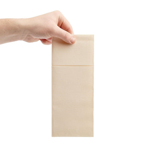 Fiesta Recyclable Premium Tablin Dinner Napkin Cream 48x40cm Airlaid Pocket Fold (400 Pack)