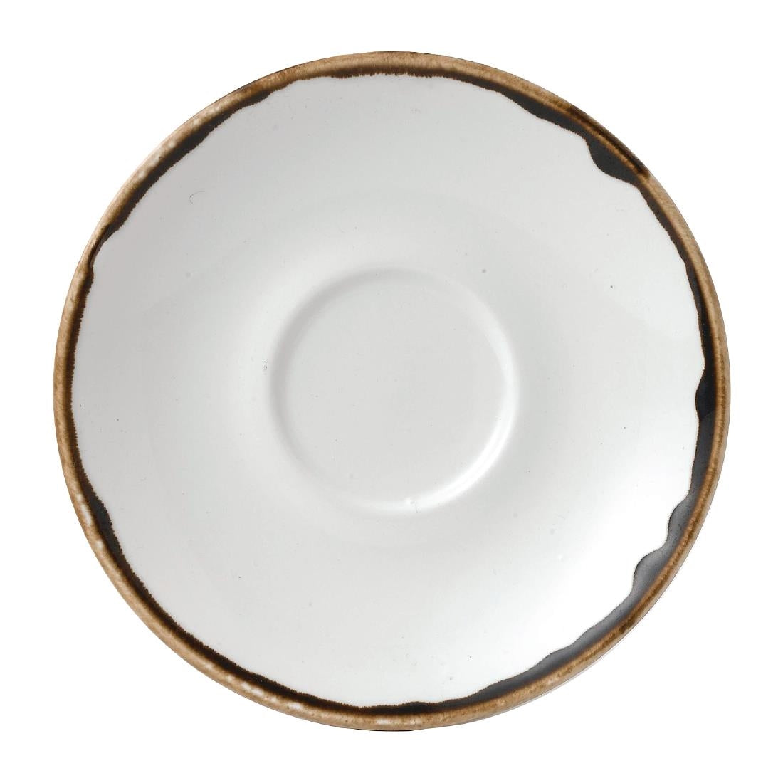 Dudson Harvest Cappuccino Saucers Natural 158mm (12 Pack)