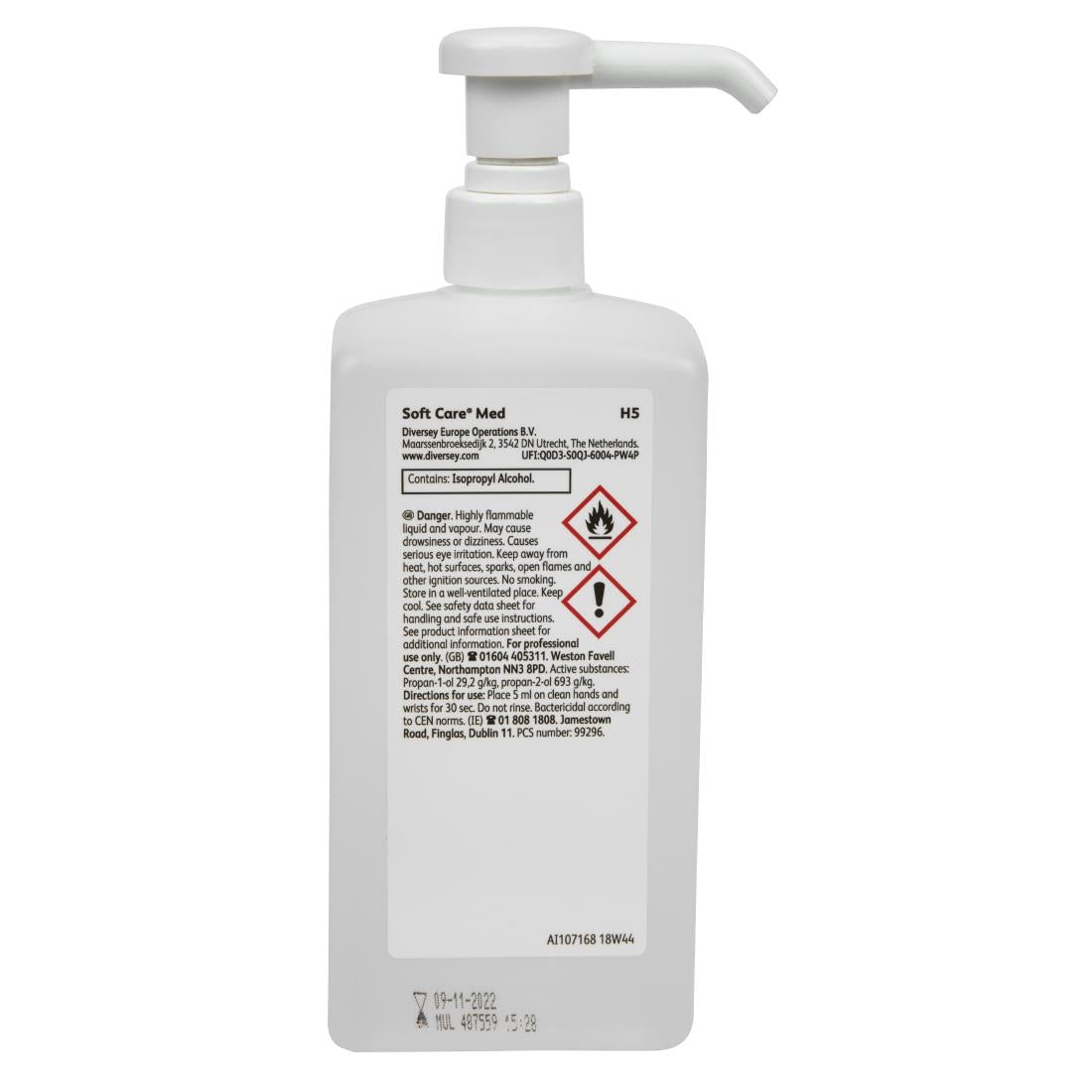 Diversey SoftCare H5 Alcohol Hand Sanitising Gel 500ml (Single Pack)