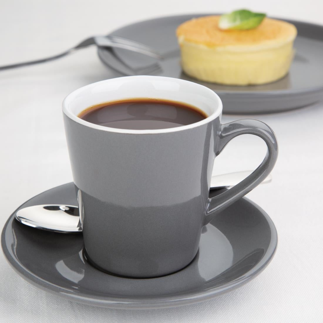 Olympia Cafe Flat White Cups Charcoal 170ml (12 Pack)