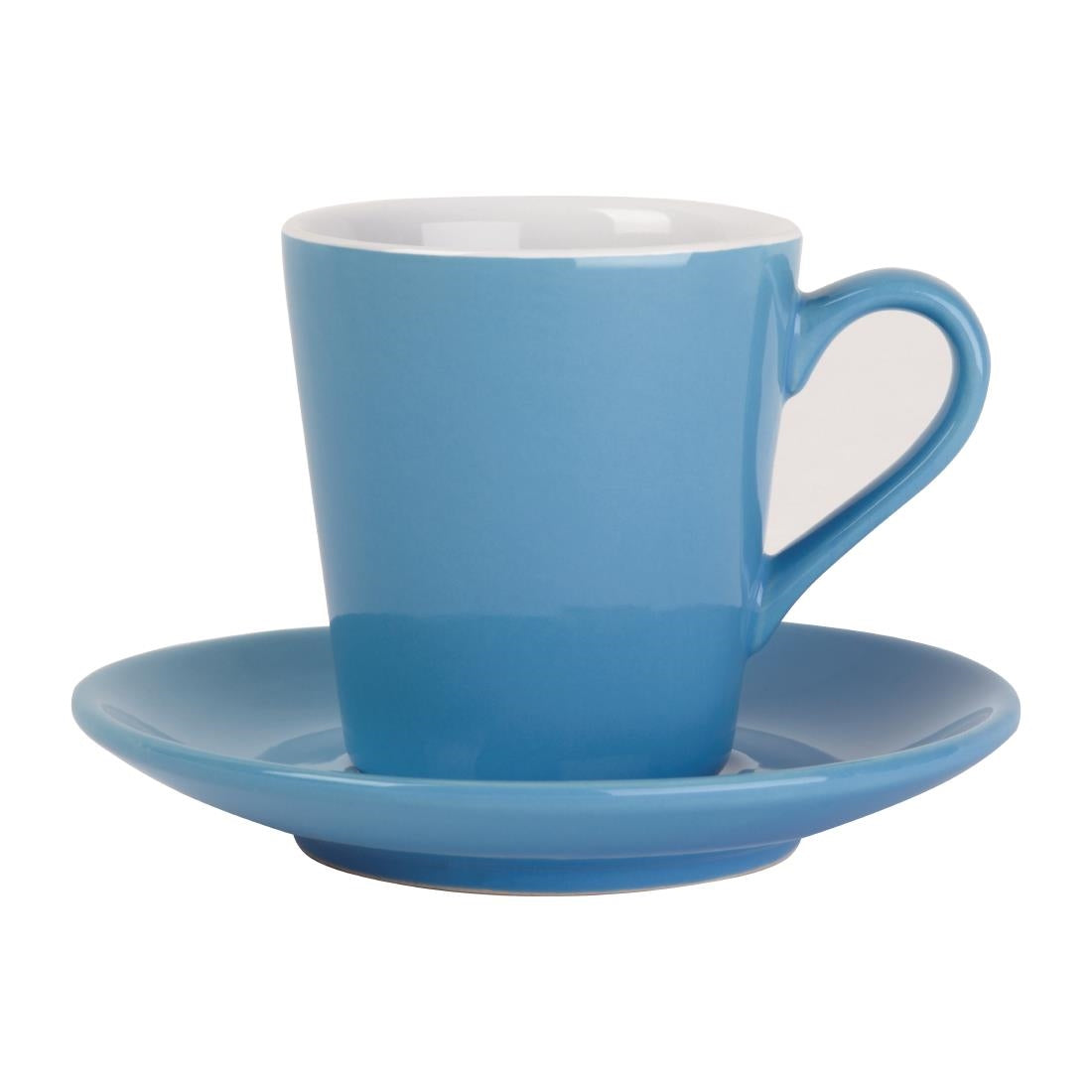 Olympia Cafe Flat White Cups Blue 170ml (12 Pack)