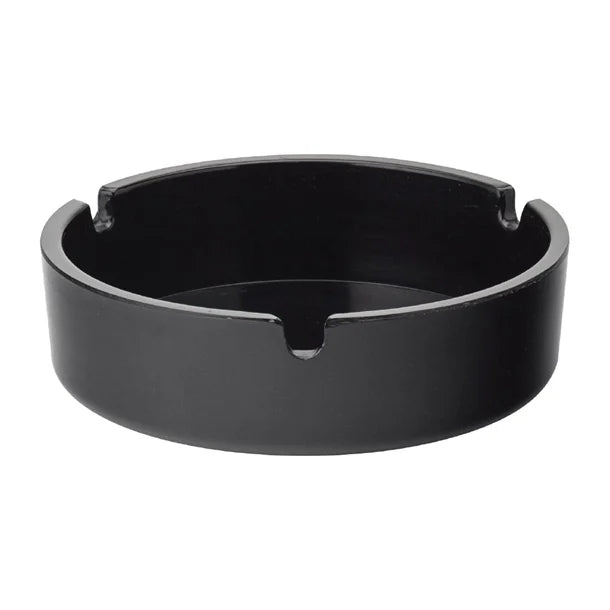 Utopia Melamine Ashtrays Black 100mm (10 Pack)