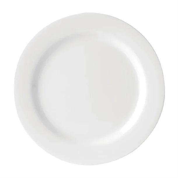 Utopia Melamine Wide Rimmed Plates White 230mm (6 Pack)