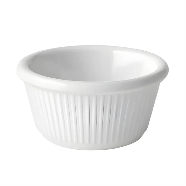 Utopia Fluted Ramekins White 90ml (12 Pack)