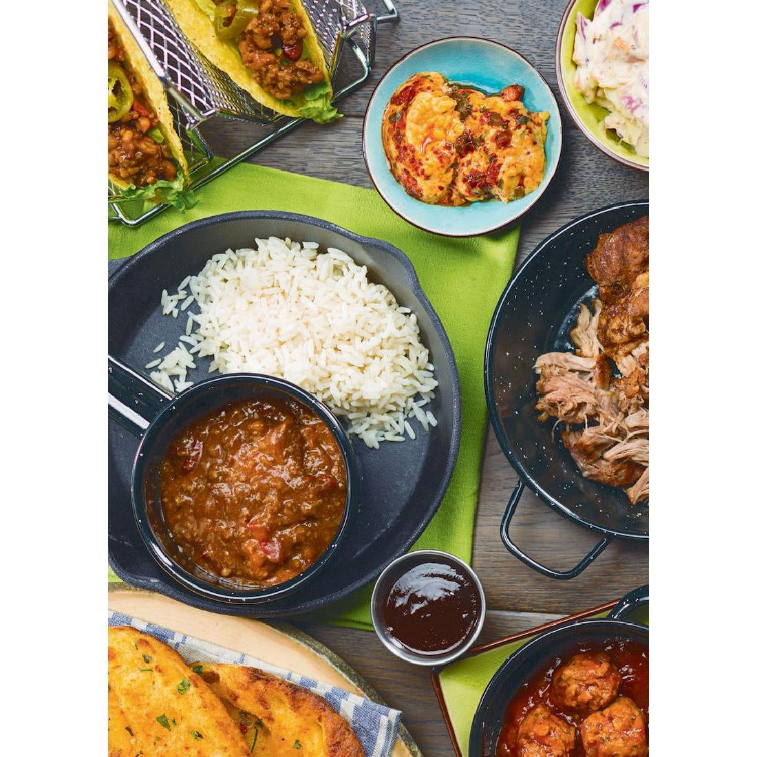 Utopia Soho Aqua Rectangular Plates 210x140mm (6 Pack)