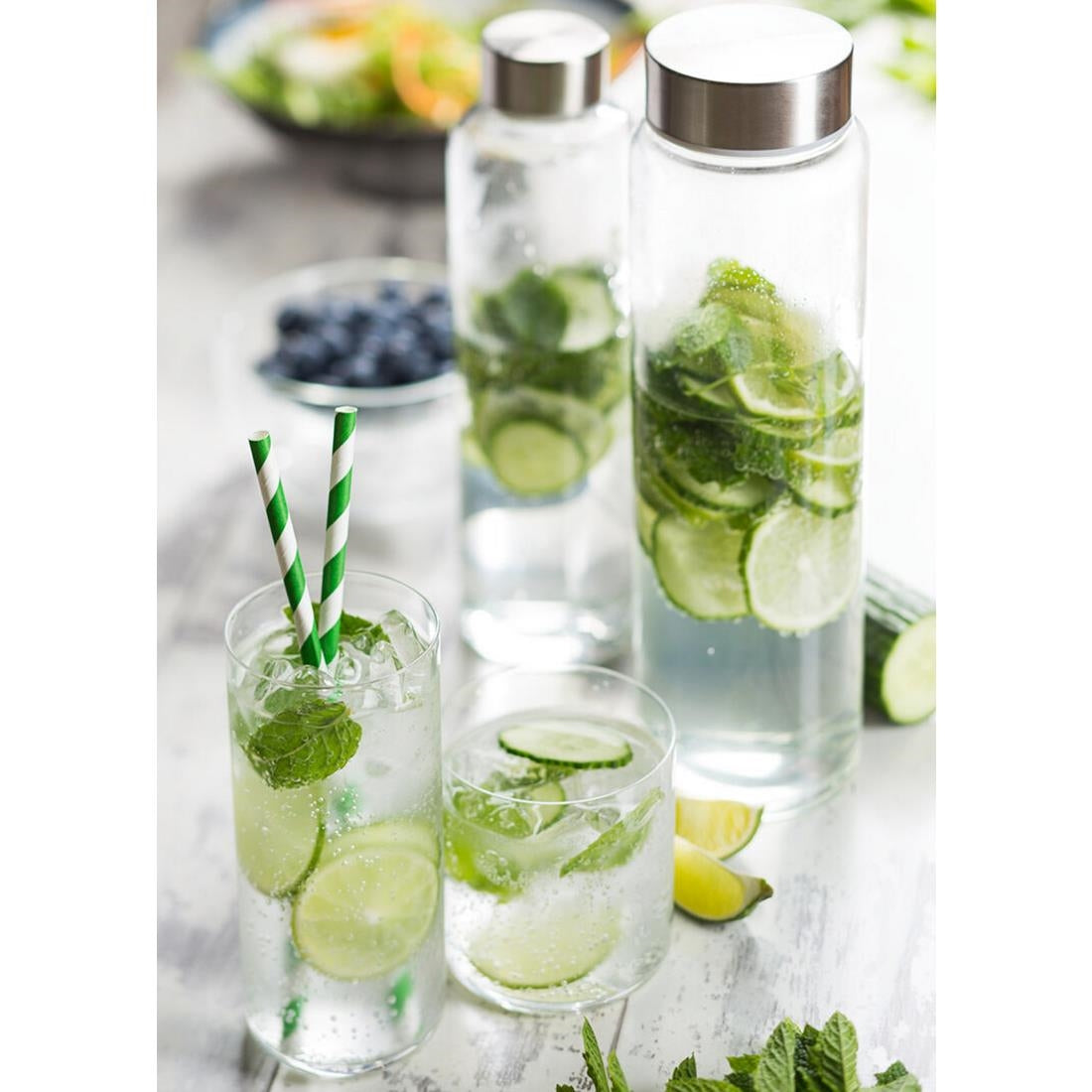 Utopia Atlantis Lidded Water Bottles 1Ltr (12 Pack)