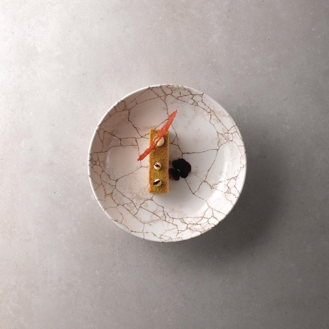 Studio Prints Kintsugi Agate Grey Coupe Bowls 182mm (12 Pack)