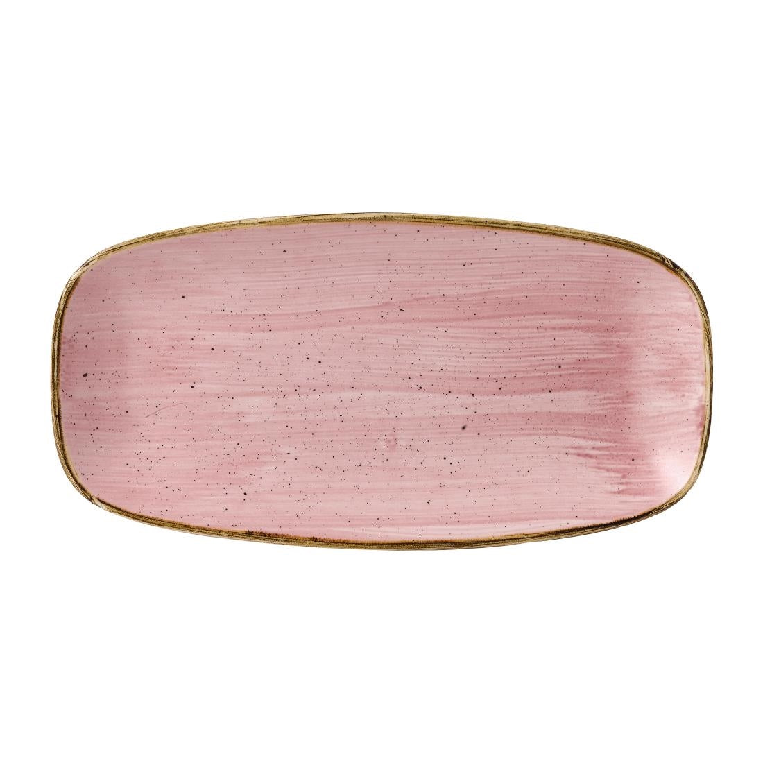 Churchill Stonecast Oblong Plates No. 3 Petal Pink 298x153mm (12 Pack)