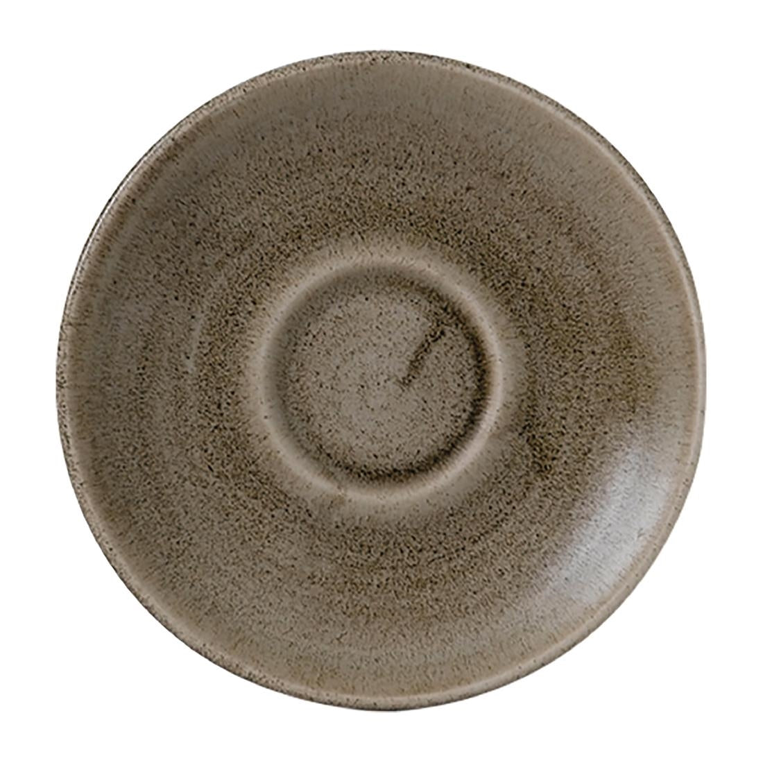Stonecast Patina Antique Taupe Espresso Saucers 4 1/2 " (12 Pack)