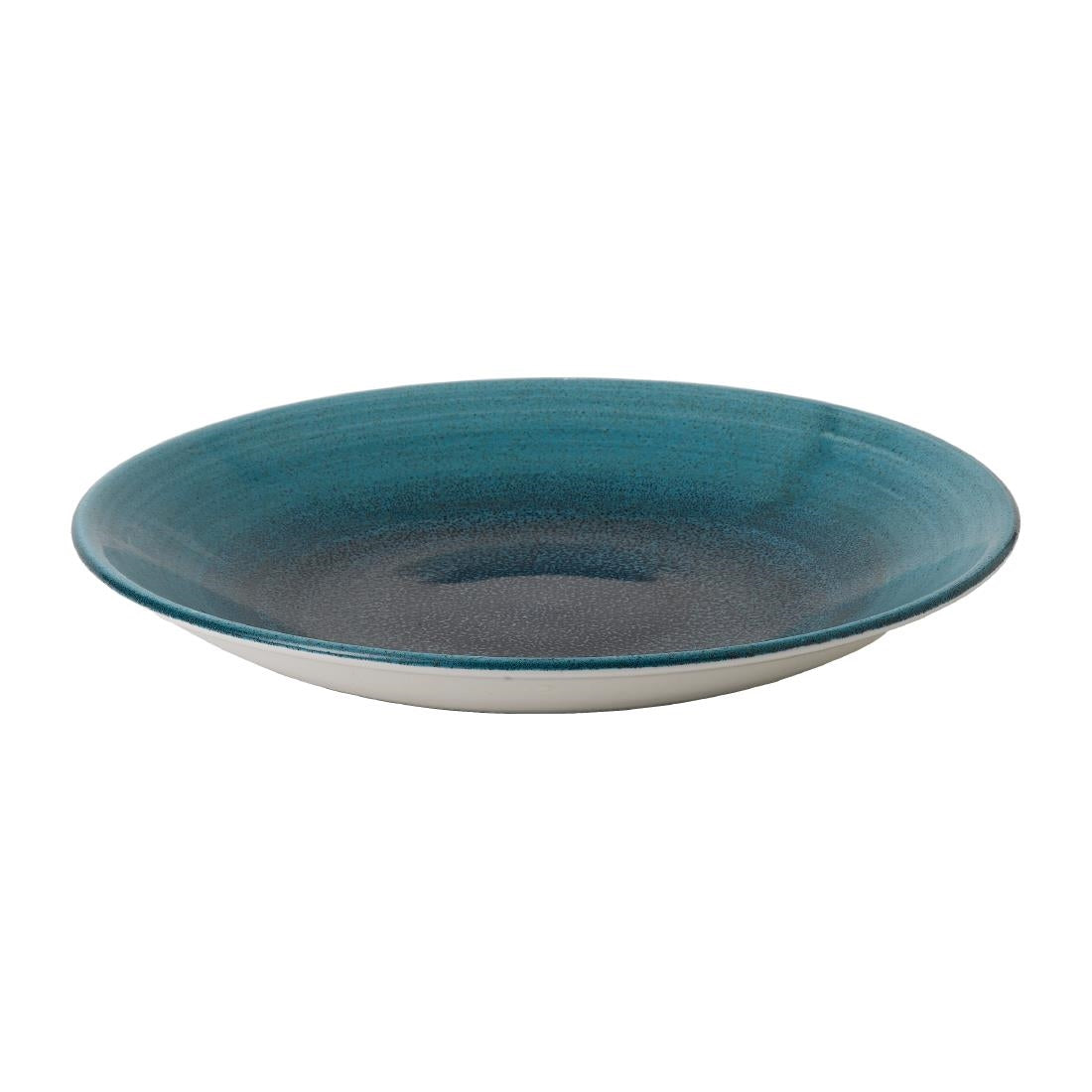 Churchill Stonecast Aqueous Lagoon Deep Coupe Plates 255mm (12 Pack)