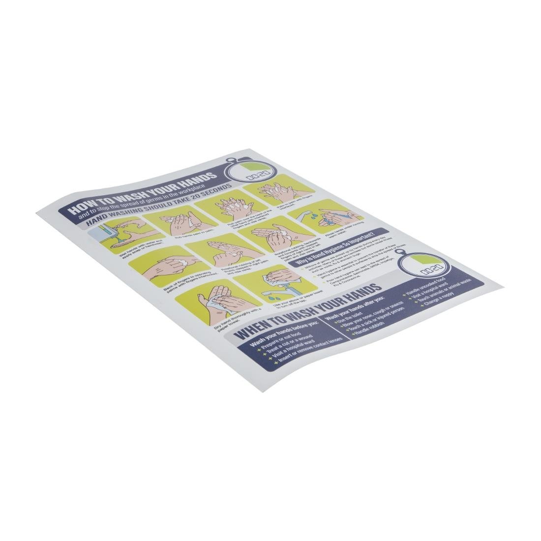 How To Wash Your Hands Sign A4 Self-Adhesive