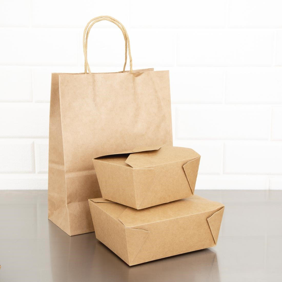 Fiesta Cardboard Takeaway Food Containers 112mm (300 Pack)