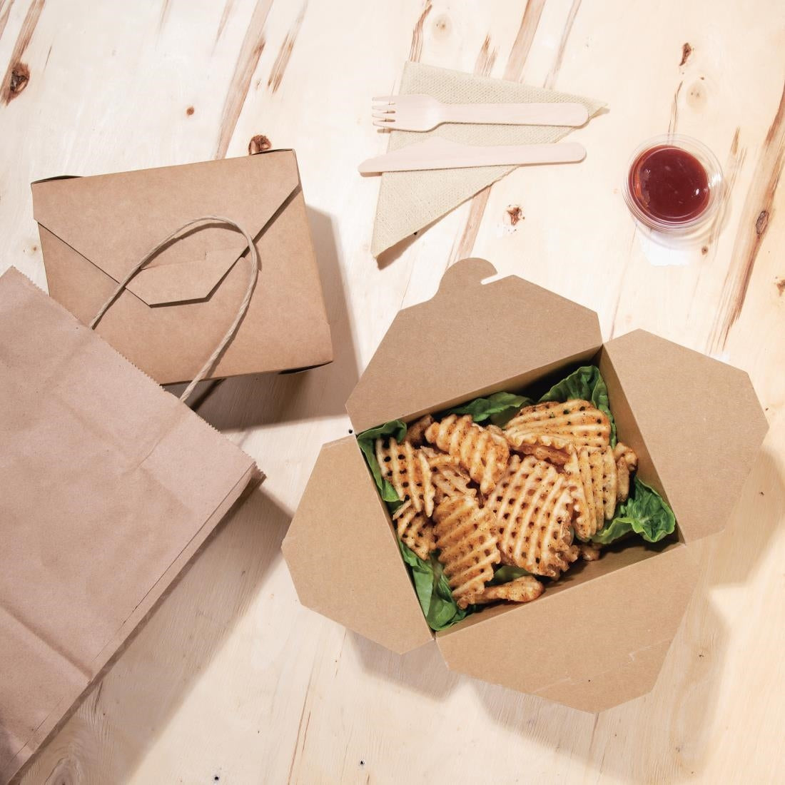 Fiesta Cardboard Takeaway Food Containers 152mm (200 Pack)