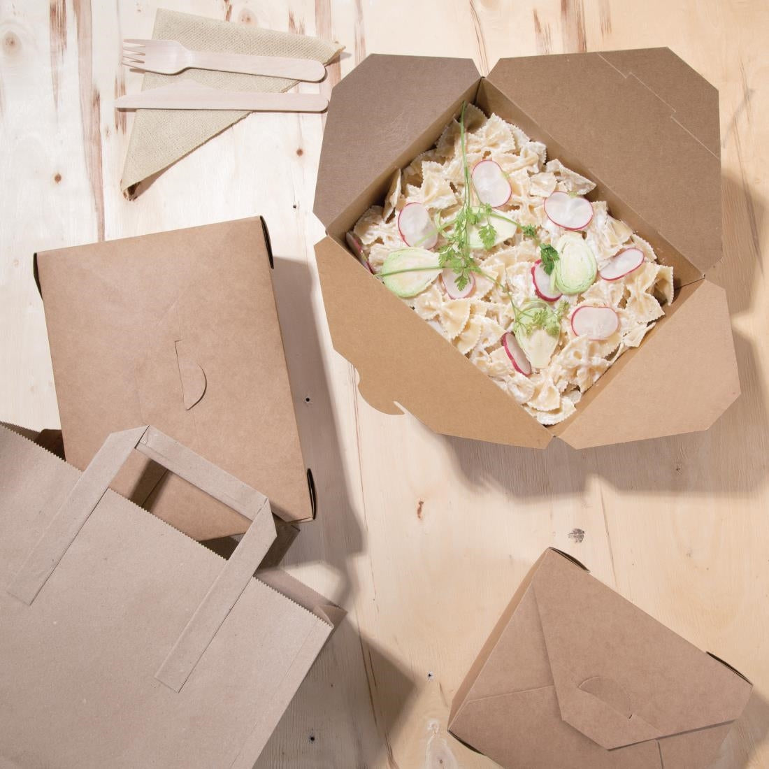 Fiesta Cardboard Takeaway Food Containers 197mm (200 Pack)