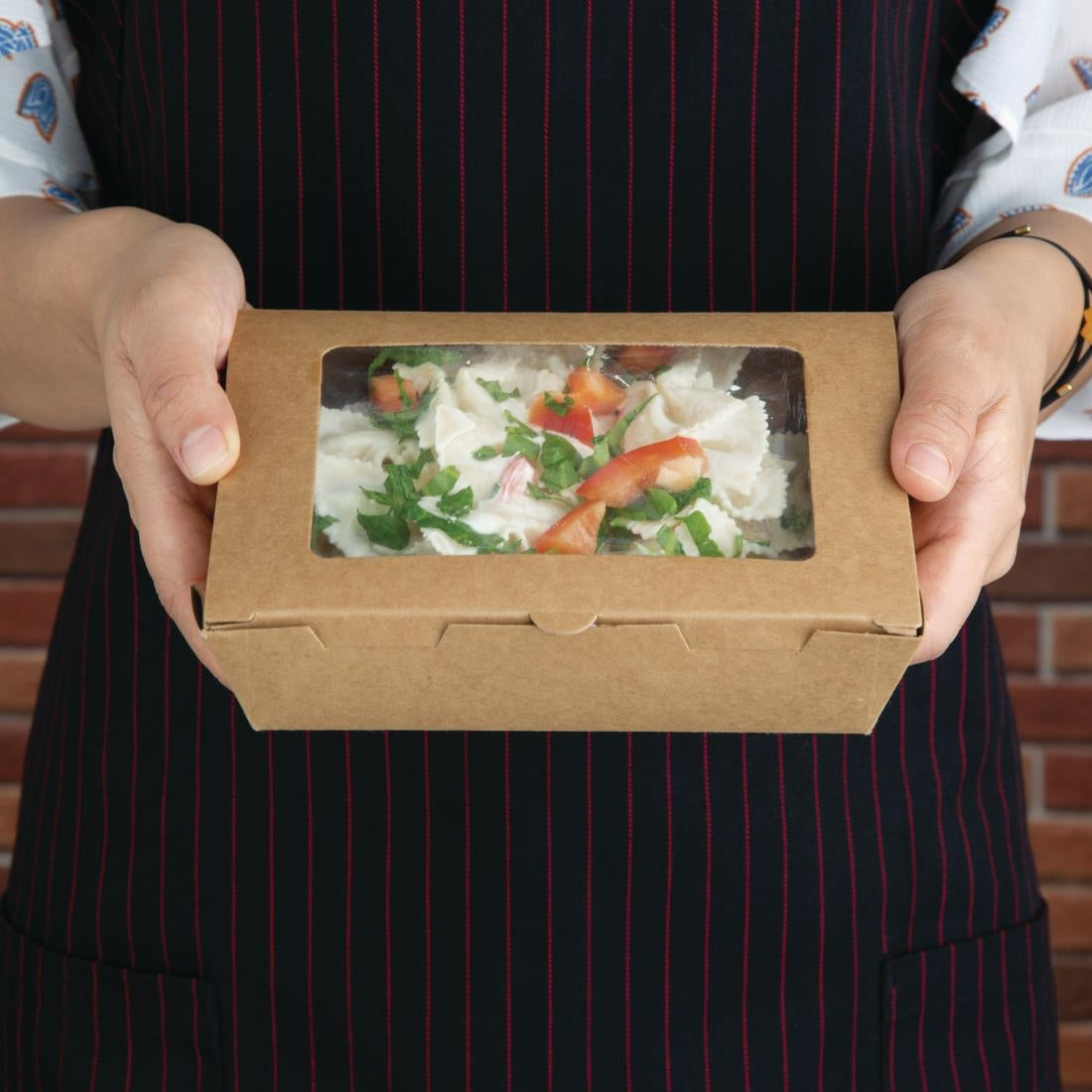 Fiesta Salad Box with PET Window 700ml (200 Pack)