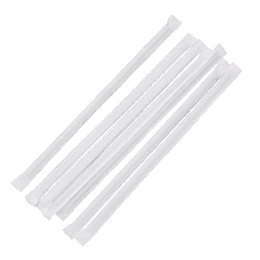 Fiesta Compostable Individually Wrapped Paper Straws Black (250 Pack)