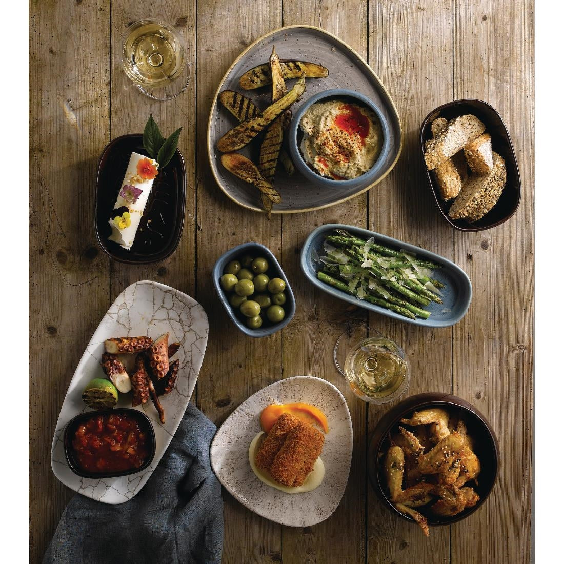 Churchill Emerge Oslo Blue Dishes 120x90mm (6 Pack)