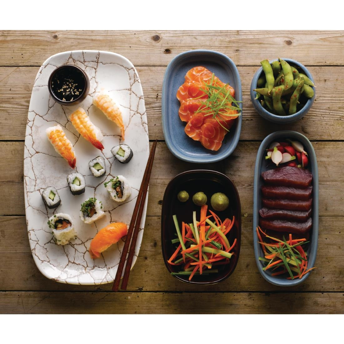 Churchill Emerge Oslo Blue Dishes 120x90mm (6 Pack)