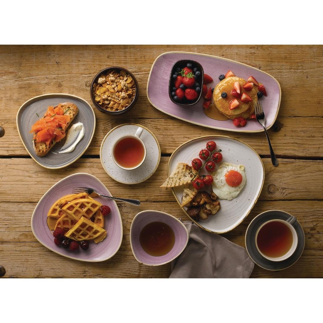 Churchill Stonecast Lavender Lotus Plates 228mm (12 Pack)