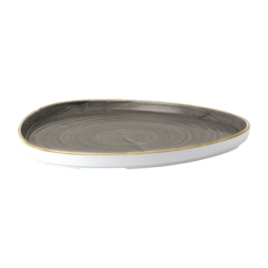 Churchill Stonecast Grey Triangle Walled Chefs Plates 260mm (6 Pack)