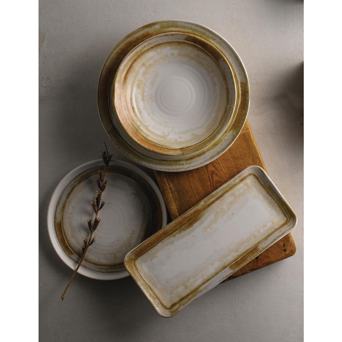 Dudson Finca Sandstone Organic Coupe Plates 290mm (12 Pack)