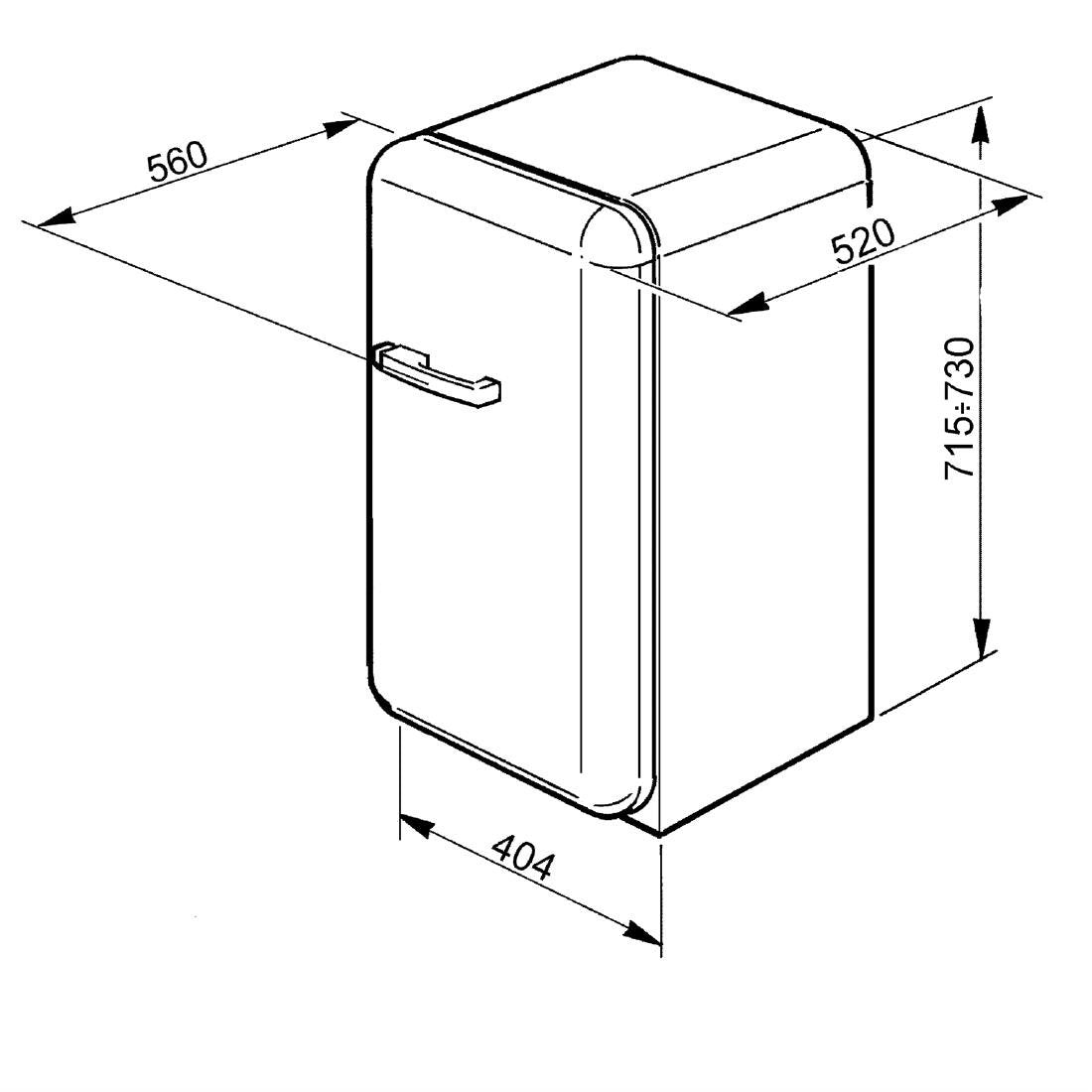Smeg 50s Retro Mini Bar Fridge Red FAB5LRD5