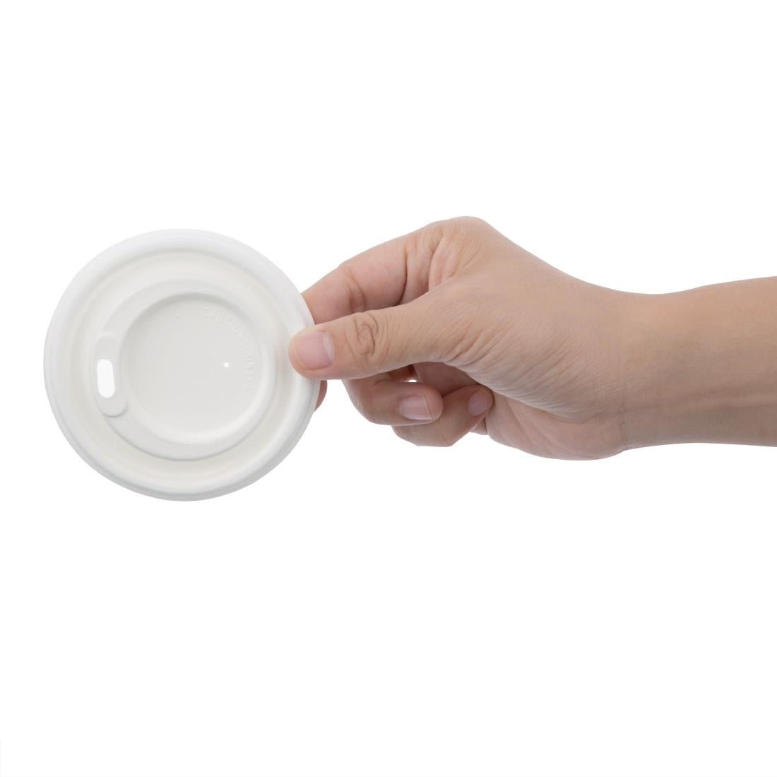 Fiesta Compostable Bagasse Coffee Cup Lids 225ml / 8oz (1000 Pack)