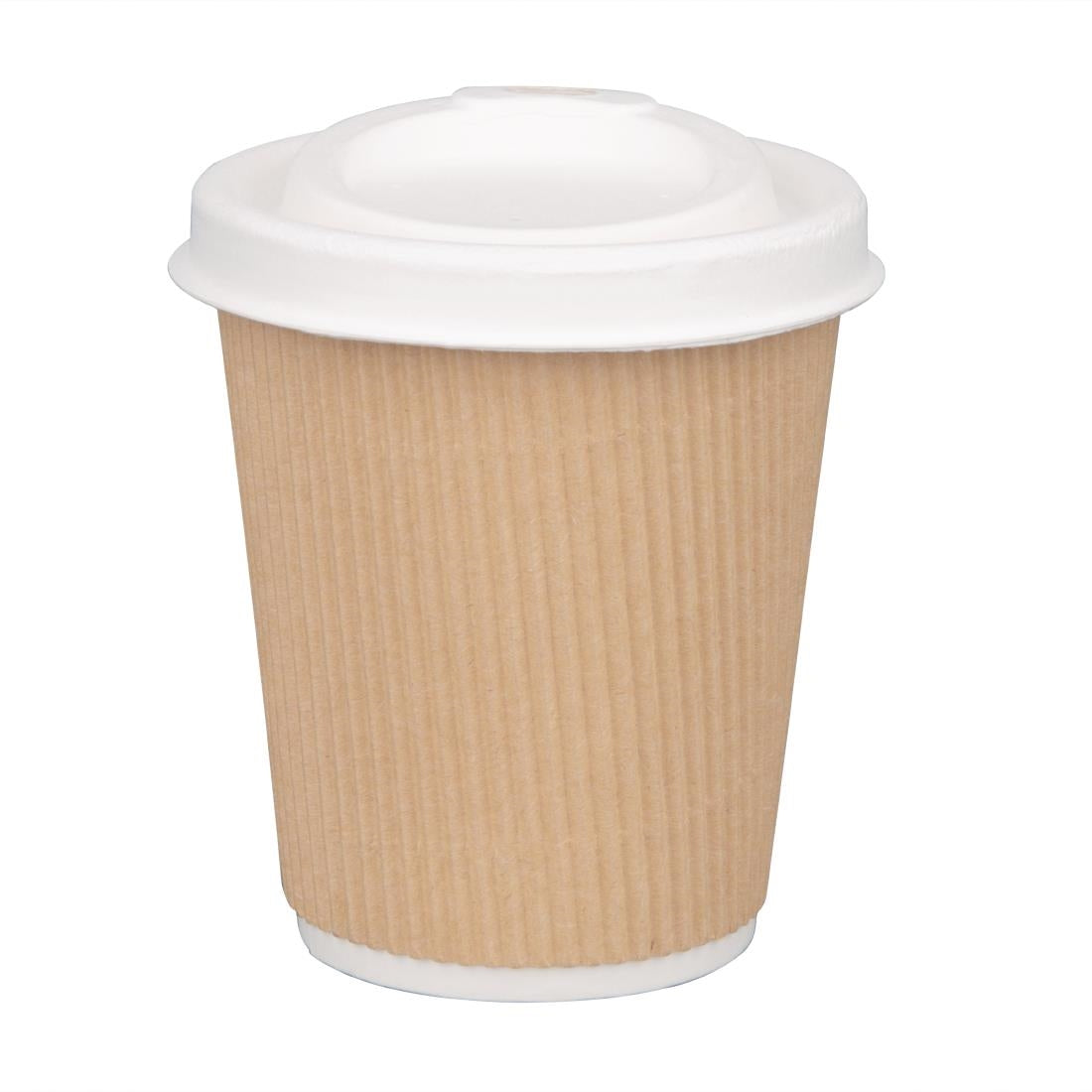 Fiesta Compostable Bagasse Coffee Cup Lids 225ml / 8oz (1000 Pack)