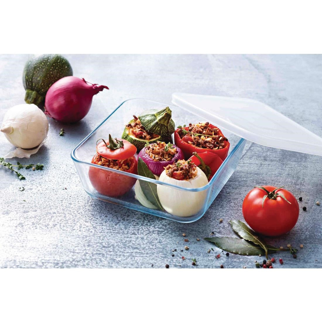 Pyrex Cook & Freeze Square Dish with Lid 850ml