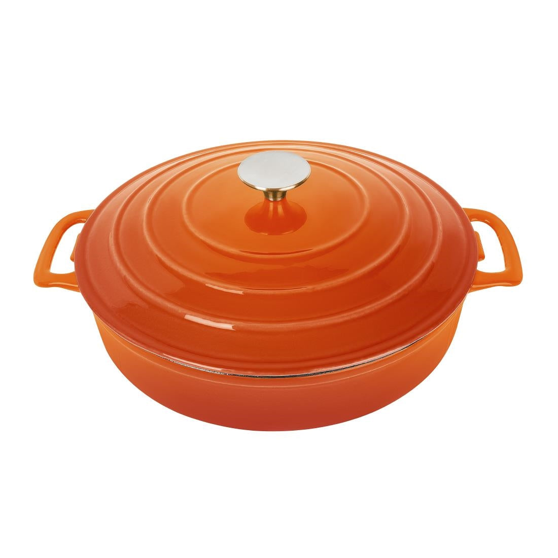 Vogue Round Sauté Pan Orange 28cm