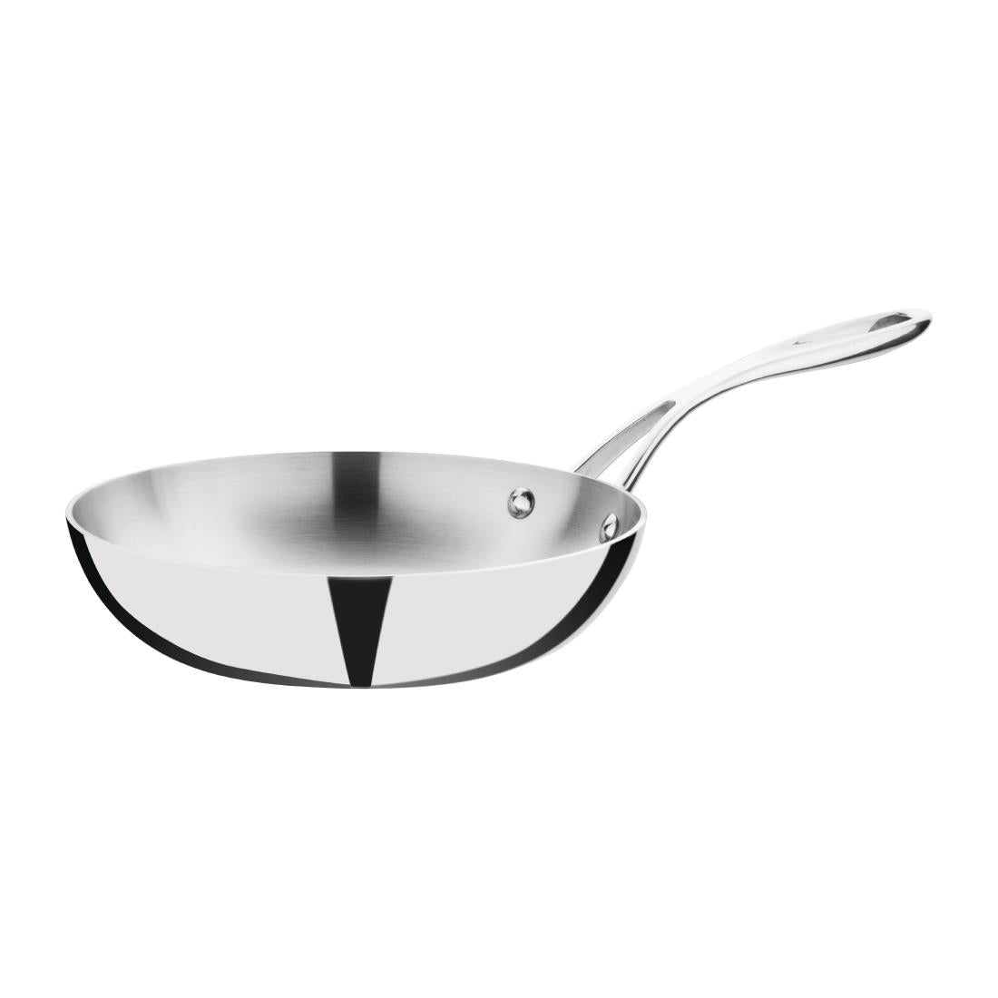 Vogue Stainless Steel and Aluminium Tri-Wall Frying Pan 20cm