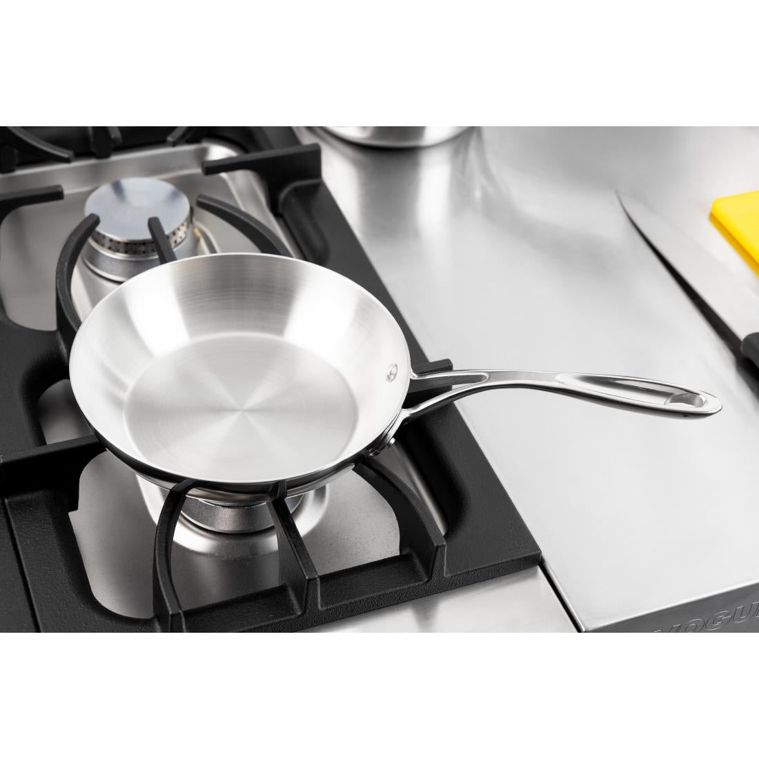 Vogue Stainless Steel and Aluminium Tri-Wall Frying Pan 20cm